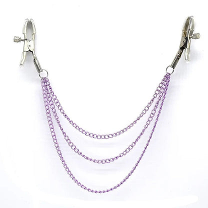 Metal Chain Nipple Clamps Clips BDSM Teasing Adult Toys