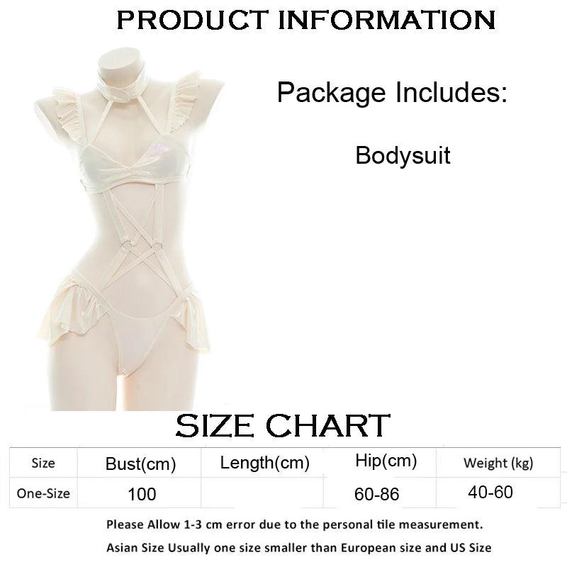 Maillot de bain une pièce à volants laser pour fille AniLV