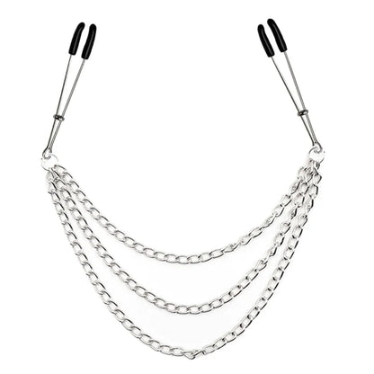 Metal Chain Nipple Clamps Clips BDSM Teasing Adult Toys