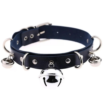 BDSM Bondage Restraints Neck Collar Punk Style With Bell