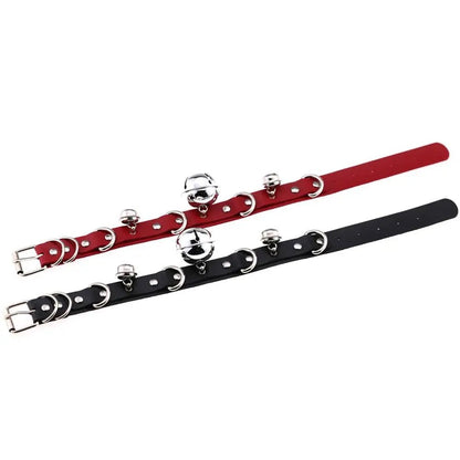 BDSM Bondage Restraints Neck Collar Punk Style With Bell