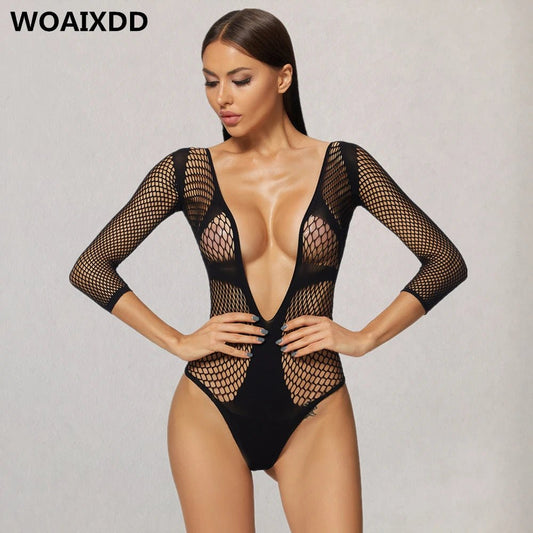Intimate Lingerie Women Deep V Baby Doll Plus Size Nightwear