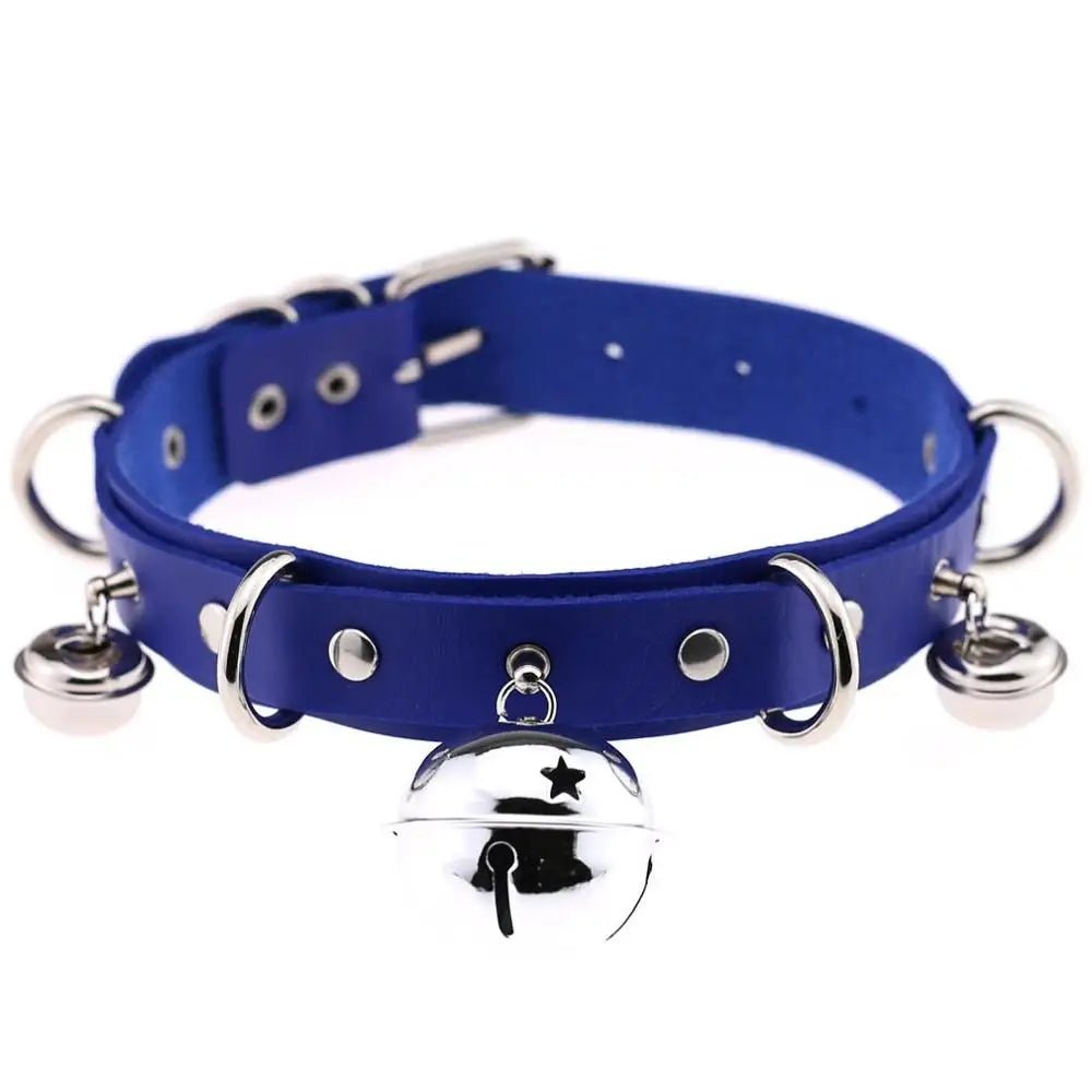 BDSM Bondage Restraints Neck Collar Punk Style With Bell