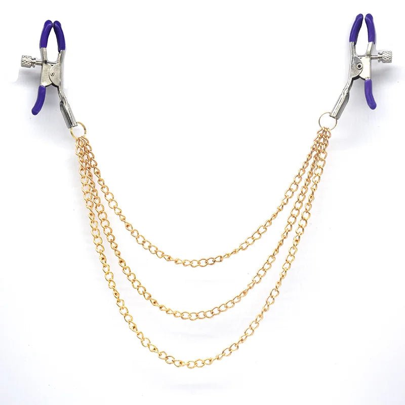 Metal Chain Nipple Clamps Clips BDSM Teasing Adult Toys