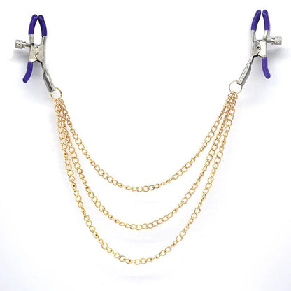Metal Chain Nipple Clamps Clips BDSM Teasing Adult Toys