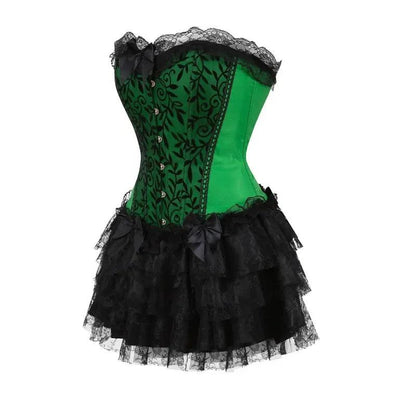 Robe corset bustier surbuste jupes haut ensemble femmes gothique victorien Lolita costume