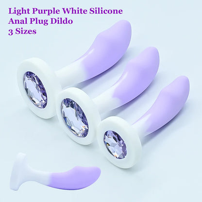 Silicone Crystal Anal Plug |Crystal Base Butt Plug|Passionplayhousexxx