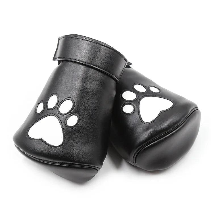 Jeu pour adultes BDSM Bondage Gant en cuir Fétiche Animal de compagnie Chien Jeu de rôle