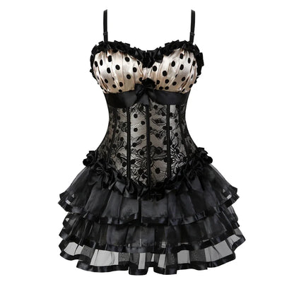 Burlesque Corset Dresses for Women Plus Size Lace Top