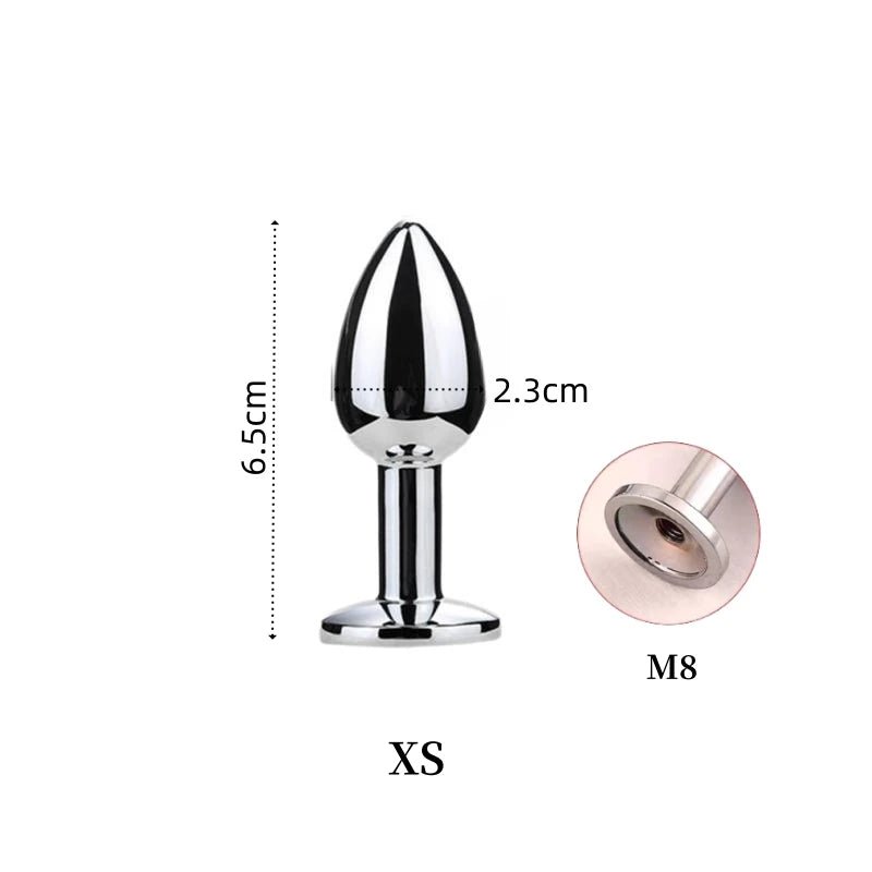 25cm Mini Elegant Metal Plug with Charming Small Tail Toy