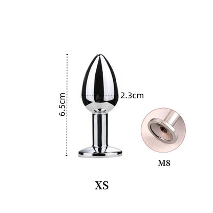 25cm Mini Elegant Metal Plug with Charming Small Tail Toy