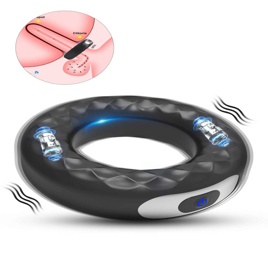 Rechargeable 10 Speeds Silicone Vibration Lock Rings