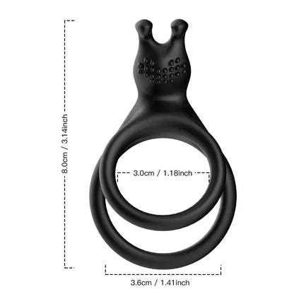2025 New 2 In 1 Men's Silicone Ring Clitoris Stimulator