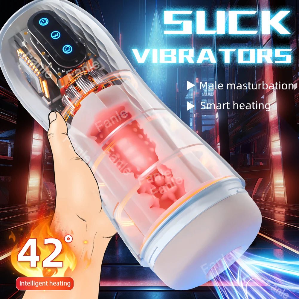 Male Cup Automatic Sucking Vibration Pleasure Machine Device