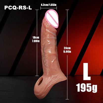Men Extender Silicone Sleeve For Realistic Enlargement