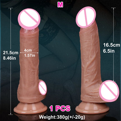 Realistic Veins Soft Thick Toy Suction Cup Double Silicone