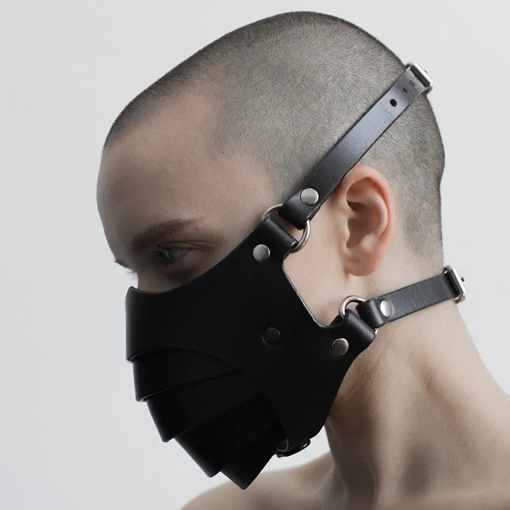 Bdsm Mask Punk Leather Motorcycle Face Mask for Men