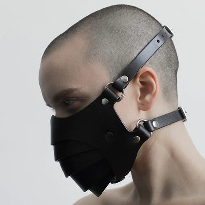 Bdsm Mask Punk Leather Motorcycle Face Mask for Men