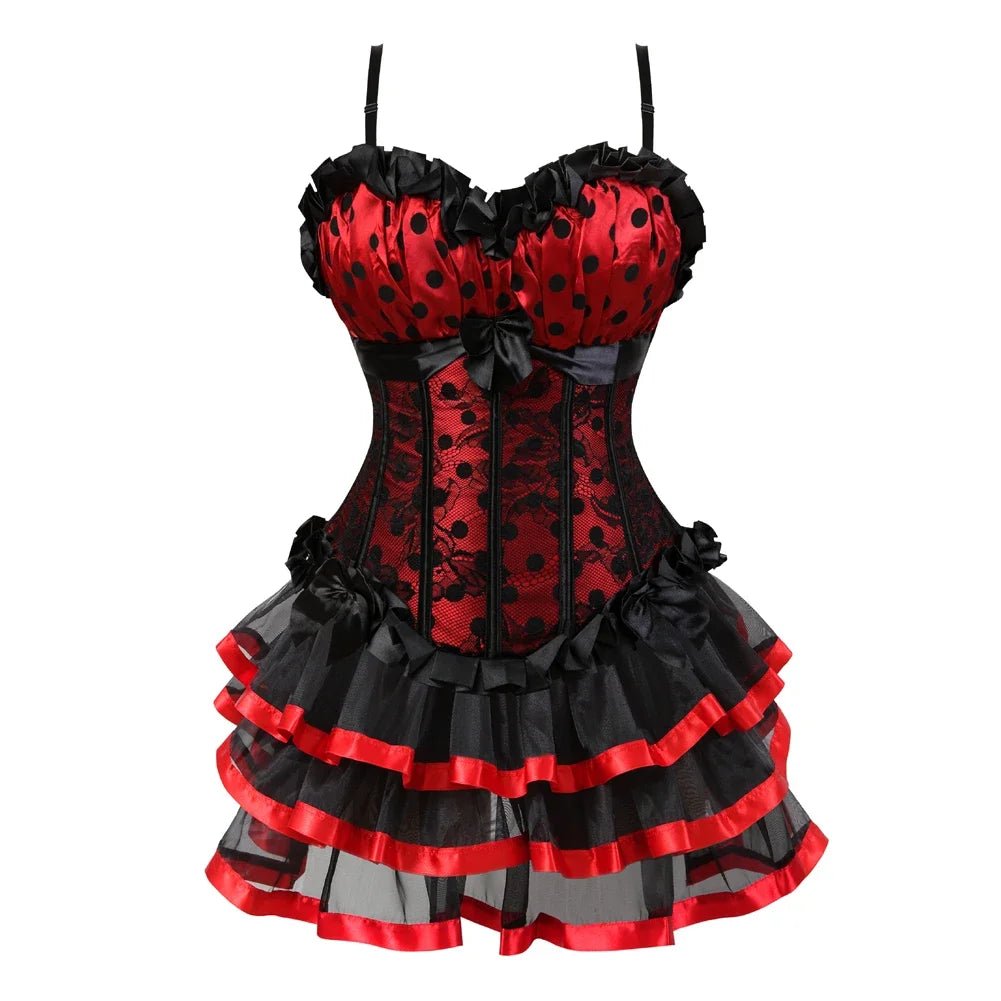 Burlesque Corset Dresses for Women Plus Size Lace Top