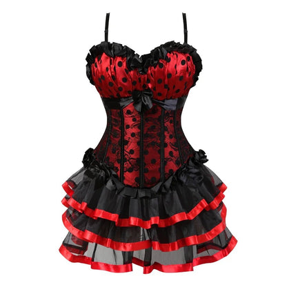 Burlesque Corset Dresses for Women Plus Size Lace Top