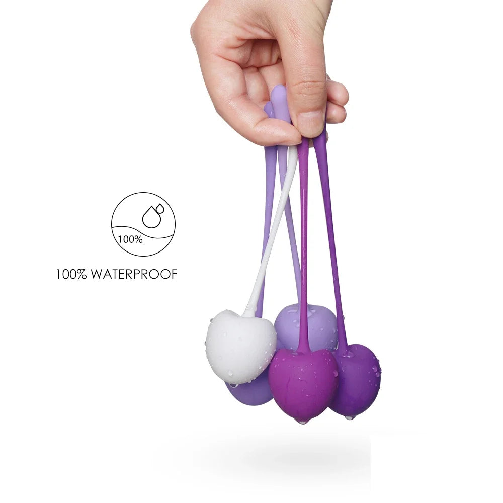 5pcs/Set Safe Silicone Kegel Exercise Balls for Wellness Use