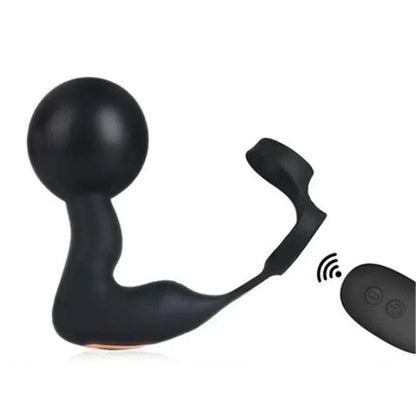 Gode ​​anal gonflable avec télécommande sans fil