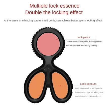 2025 New 2 In 1 Men's Silicone Ring Clitoris Stimulator