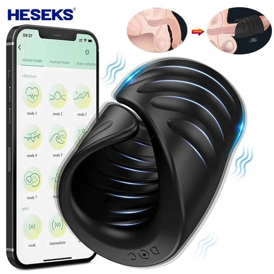 HESEKS Male Training Vibrator with App Control for Pleasure