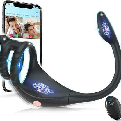 Vibrating Ring Taint Stimulator with Remote Control Device