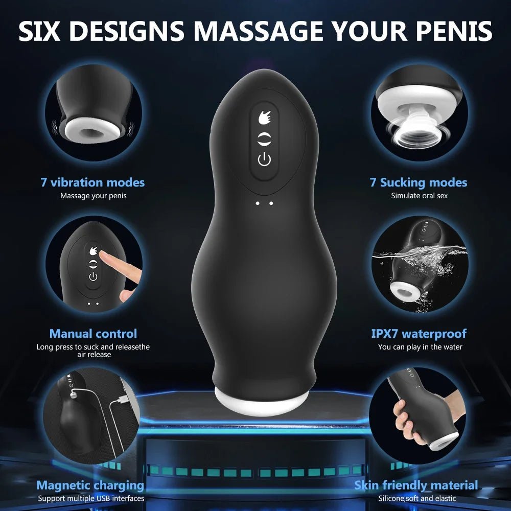 Male Automatic Sucking Cup for Vibration Pleasure Device