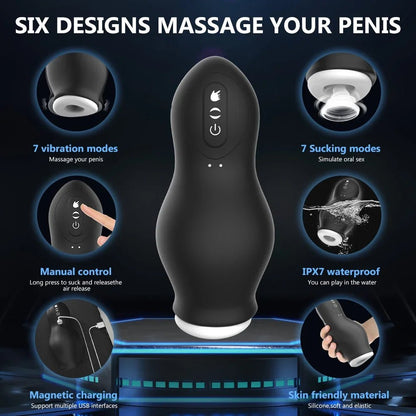 Male Automatic Sucking Cup for Vibration Pleasure Device