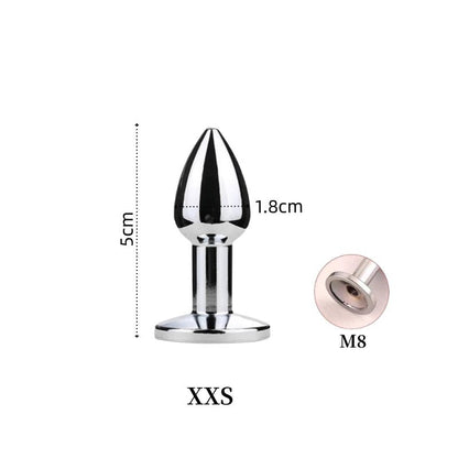 25cm Mini Elegant Metal Plug with Charming Small Tail Toy