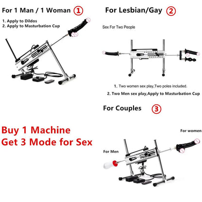 Slag 3-15 cm Automatisk Onani Dildo Sex Machine