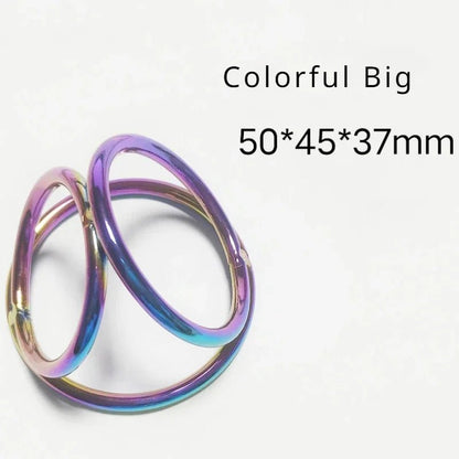 Sexy Toy Metal Color Glans 3Rings Chastity Device for Adults