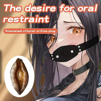 Silicone Mouth Gag Realistic Fanny Nipple Mo Toy Personal Pleasure