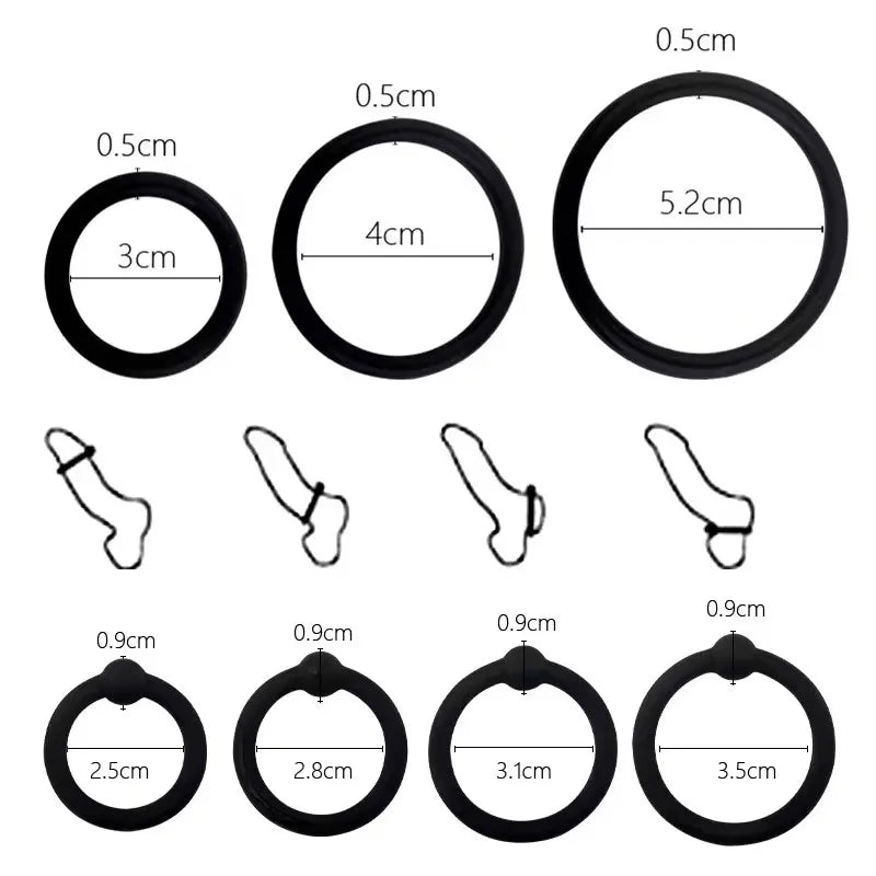 3/4PCS Ring Trainer for Delayed Performance Enhancement Men