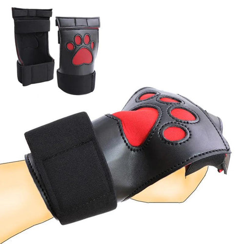 Jeu pour adultes BDSM Bondage Gant en cuir Fétiche Animal de compagnie Chien Jeu de rôle