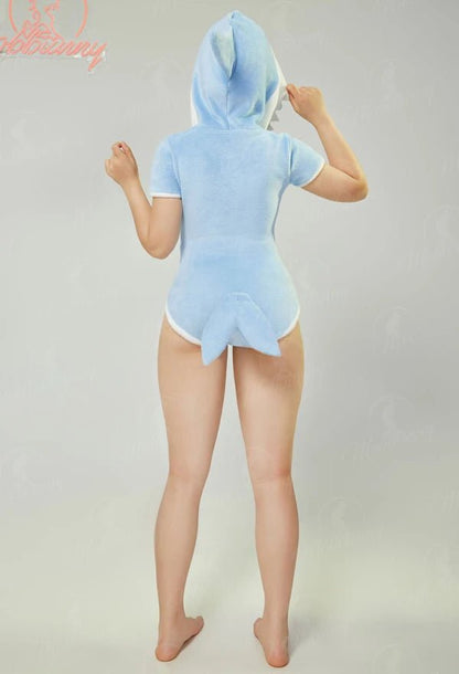 Mobbunny Women Sexy Lingerie Set Blue Shark Pajama Bodysuit
