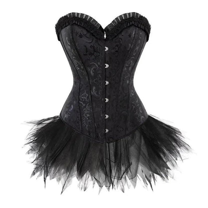 Robe corset bustier surbuste jupes haut ensemble femmes gothique victorien Lolita costume