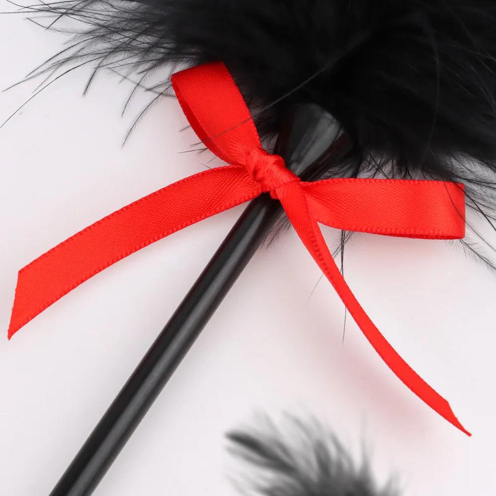 3 Pcs Bondage Set Imitation Snake Skin Spanking Whip Leather