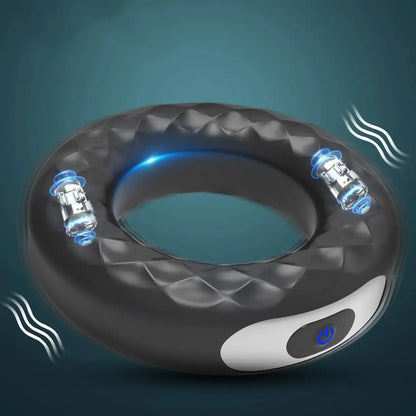 Rechargeable 10 Speeds Silicone Vibration Lock Rings