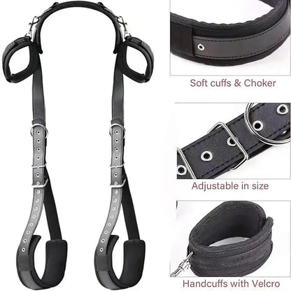 BDSM Sex Handcuffs Restraints Open Leg Ankle Cuffs Set