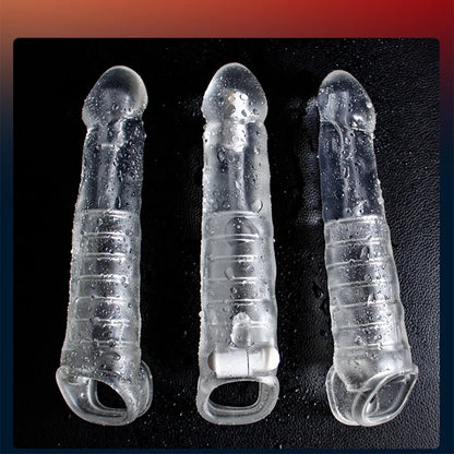 Vibrator For Men Delay Ejaculation Sleeve Extender Toy Device