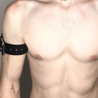 Harajuku Gothic Punk Bdsm Choker Collar Leather Harness