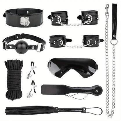 9PCS Flirting Bondage Kit for Couples and Women Pleasure