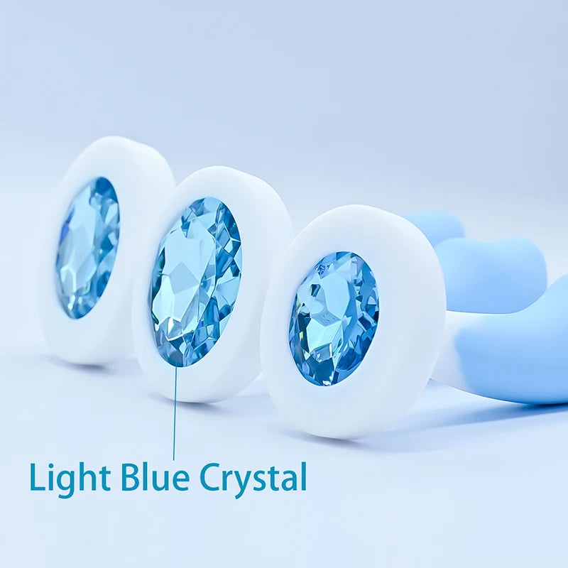 Silicone Crystal Anal Plug |Crystal Base Butt Plug|Passionplayhousexxx