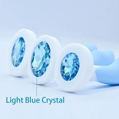 Silicone Crystal Anal Plug |Crystal Base Butt Plug|Passionplayhousexxx