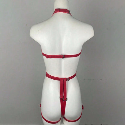 Sexy Harness Set Bondage Leather Lingerie 18 Female Clothing