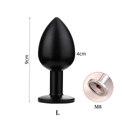 25cm Mini Elegant Metal Plug with Charming Small Tail Toy