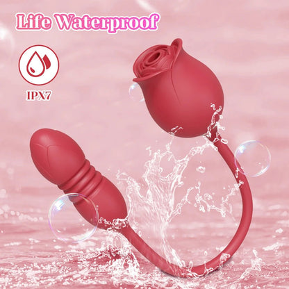 Rose Sucking Thrusting Vibrator for Ultimate Pleasure Device